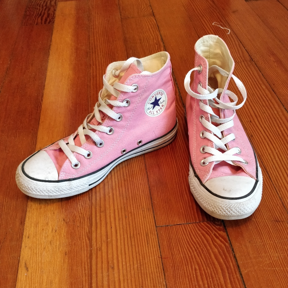 Pink Hi-Top Converse All Stars